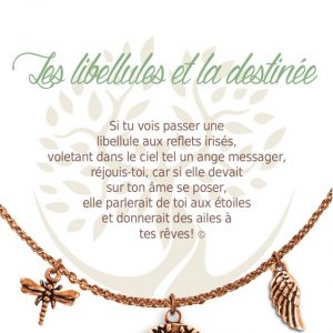[Clock It To Ya] Collier De Charme - Les Libellules Et La Destinée Cuivre