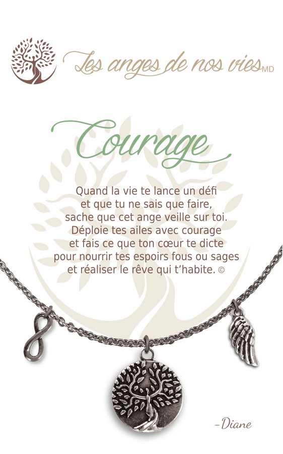 [Clock It To Ya] Collier De Charme - Courage Argent