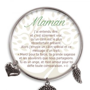 [Clock It To Ya] Bracelet De Charme Maman Argent