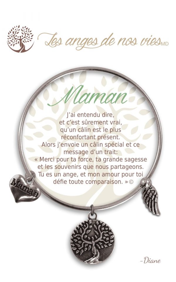 [Clock It To Ya] Bracelet De Charme Maman Argent