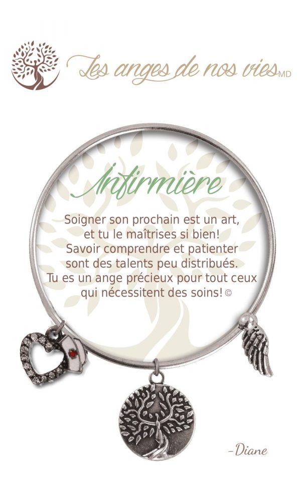 [Clock It To Ya] Bracelet De Charme Infirmière Argent