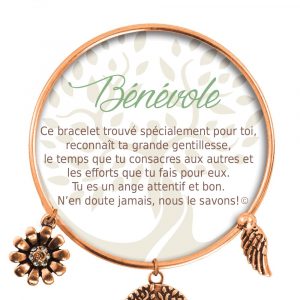 [Clock It To Ya] Bracelet De Charme Bénévole Cuivre