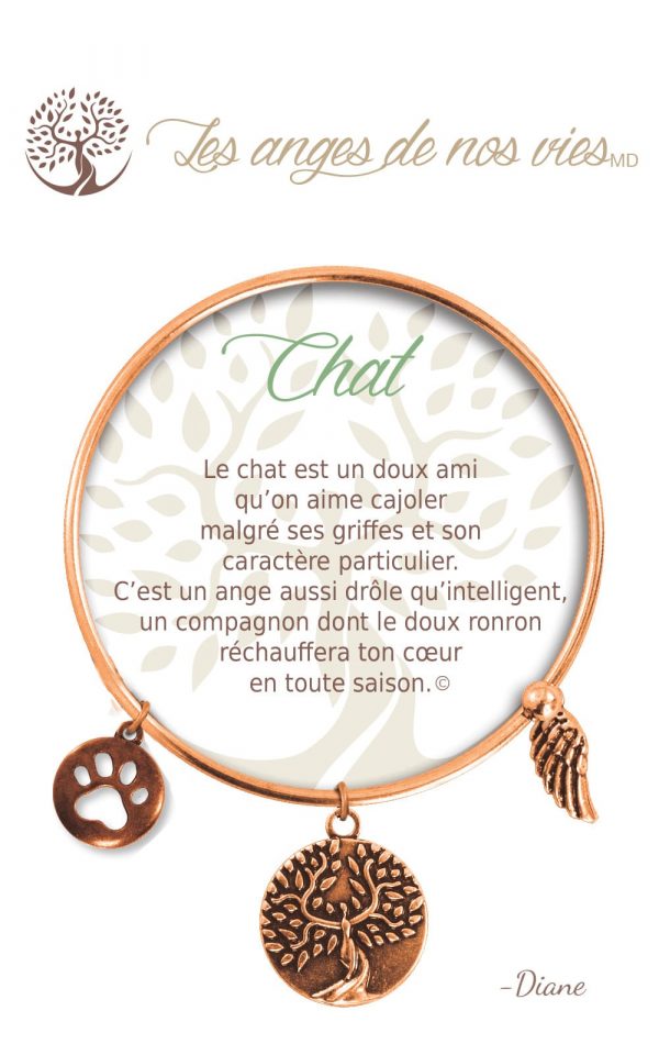 [Clock It To Ya] Bracelet De Charme Chat Cuivre
