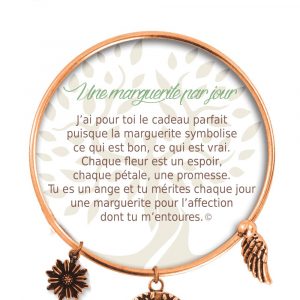 [Clock It To Ya] Bracelet De Charme Une Marguerite Par Jour Cuivre