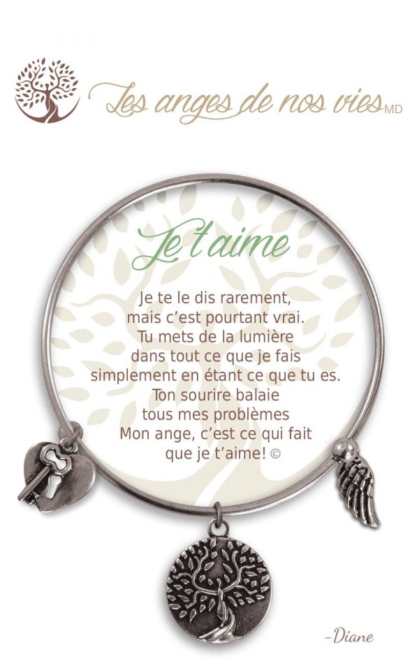 [Clock It To Ya] Bracelet De Charme Je T`aime Argent