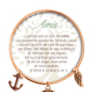 [Clock It To Ya] Bracelet De Charme Amie Cuivre