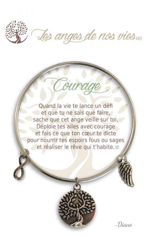 [Clock It To Ya] Bracelet De Charme Courage Argent
