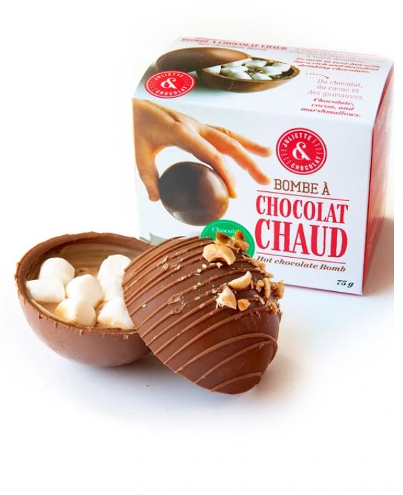 [Juliette & Choco] Bombe Á Chocolat Chaud Chocolat Au Lait Et Praliné 75 G