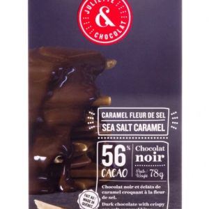 [Juliette & Choco] Tablette De Chocolat Noir Caramel Fleur De Sel 78 G