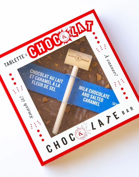 [Juliette & Choco] Grande Tablette Á Casser - Chocolat Au Lait Et Caramel 300 G