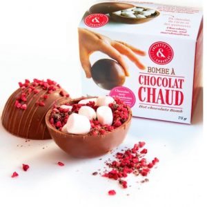 [Juliette & Choco] Bombe Á Chocolat Chaud Chocolat Noir Et Framboise 75 G