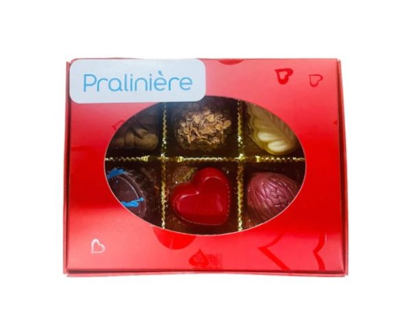 [La Pralinière] Boîte De Chocolat Assortis Saint-valentin 6 Mcx 60 G