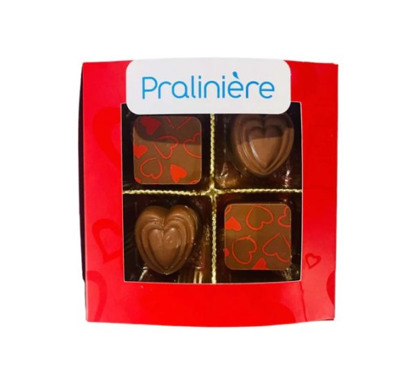 [La Pralinière] Boîte De Chocolat Assortis Saint-valentin 4 Mcx 40 G